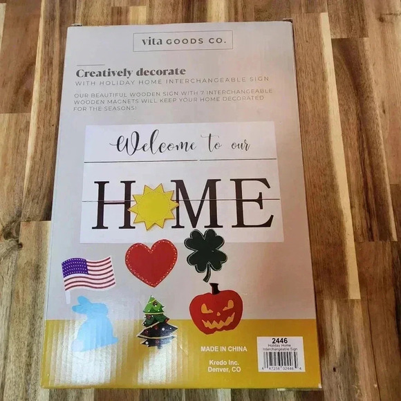 Welcome To Our Home Holiday Home Interchangeable Sign - Picture 2 of 3